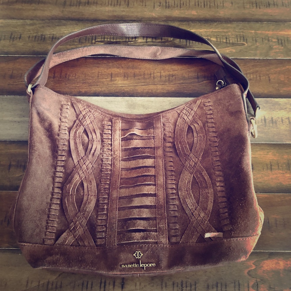 Brown Suede Handbag - Nanette Lepore